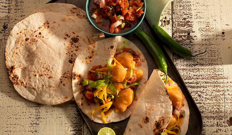 Asian Tempura Chicken Tacos