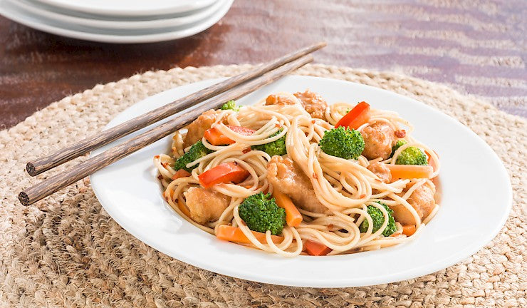General Tso's Chicken with Yakisoba Noodles