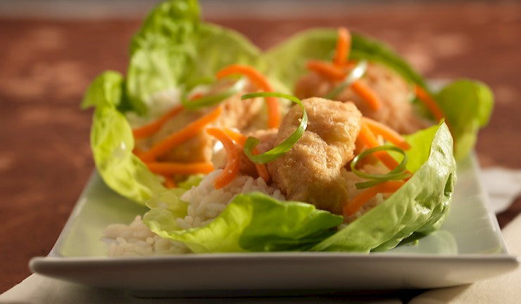 Tempura Chicken Lettuce Wraps